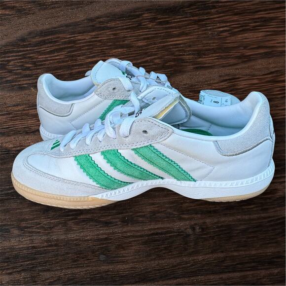 NWT Adidas Samba MN OG Unisex Sneakers Cloud White/Green/Gun Sz 7M/8W RB - Picture 6 of 11